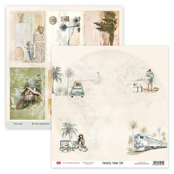 Set papira, 30x30cm, Travel Time, set 12