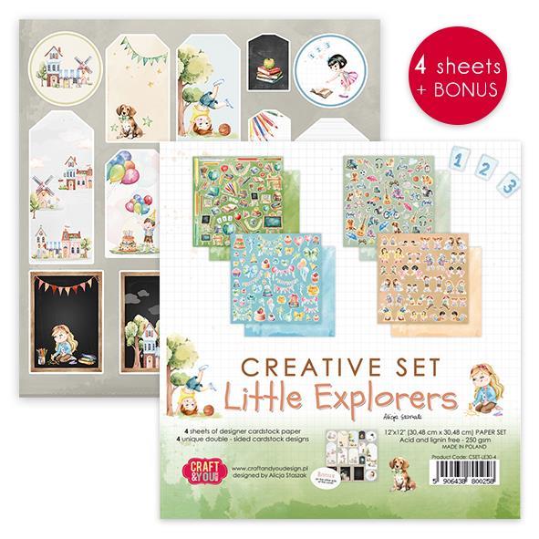 Set papira, 30x30cm, Little Explorers