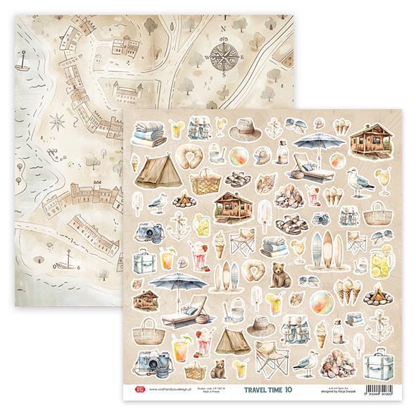 Set papirjev, 30x30cm, Travel Time, Creativ set 8