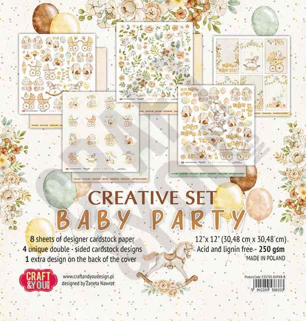 Set papira, 30x30cm, Baby party
