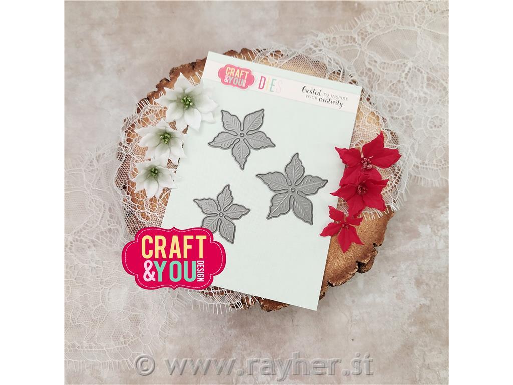 Rezalne šablone C&Y, Božična zvezda, mala, set 3
