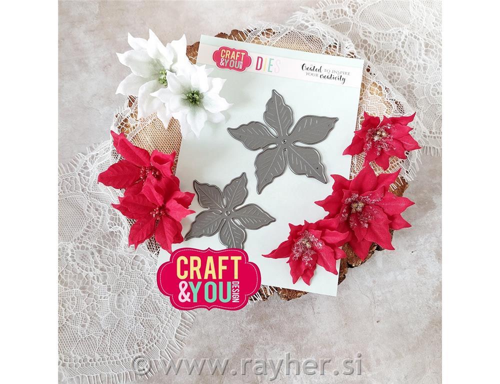 Rezači Poinsettia, set 2