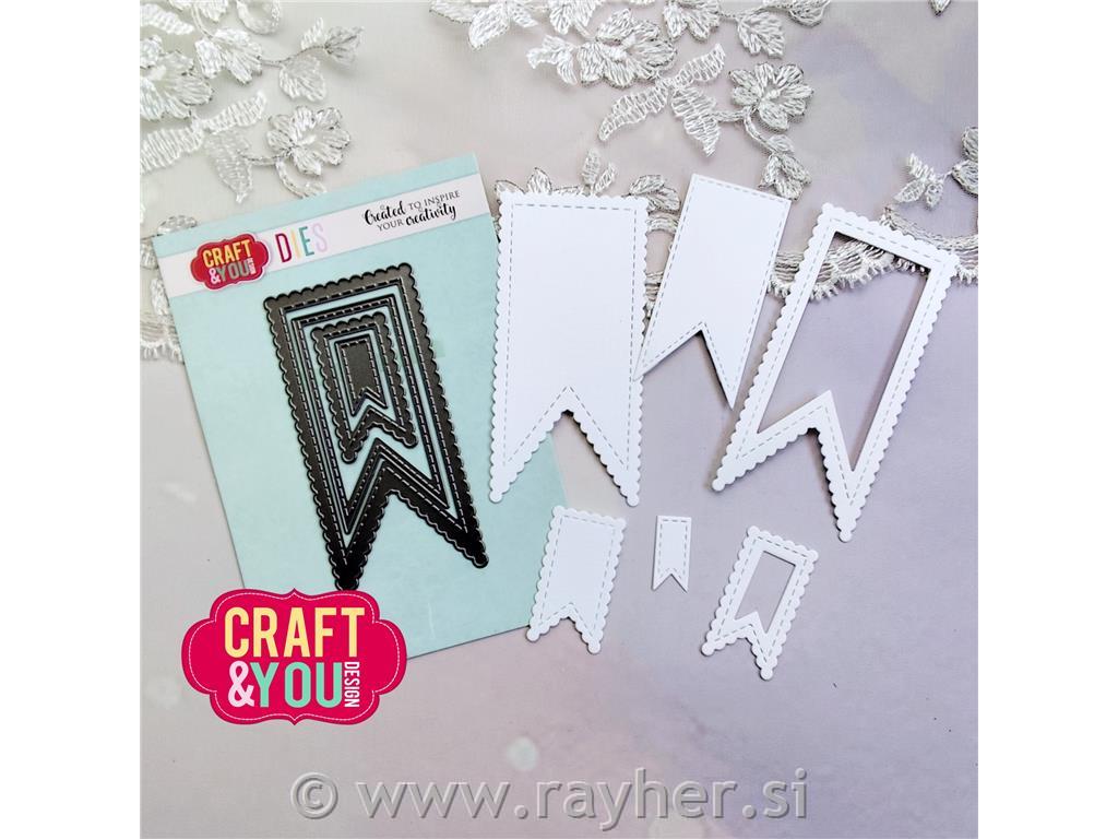 Rezači Biscuit Pennants, set 4