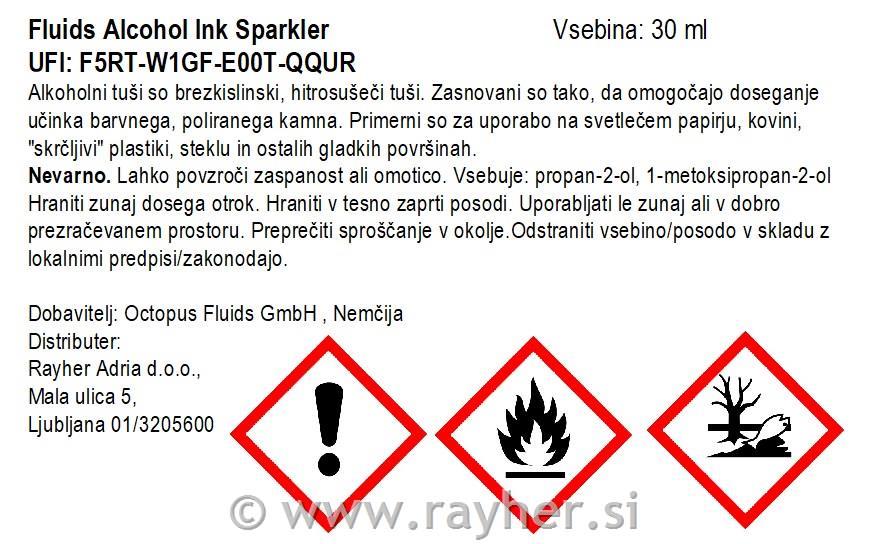 Alchohol Ink Fluids 30 ml, sparkler, metallic colour