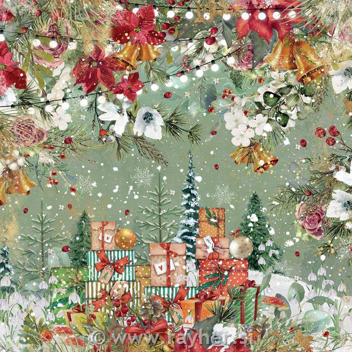 Set papirjev Season's Greetings 30,5x30,5cm, 180g, 36 listov