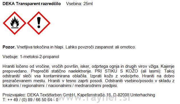 DEKA Transparent 25 ml razrjeđivač
