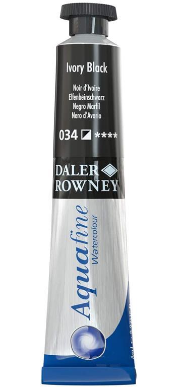 Akvarel boja, Aquafine 8 ml, Ivory Black