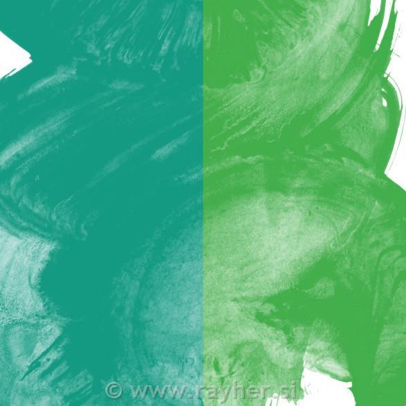 Akvarel boja, Aquafine, set 2, kocke, viridian hue/leaf green