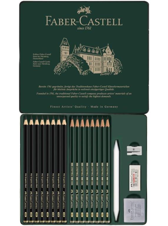 Olovke Pitt Graphite Matt in Castell 9000 set 20