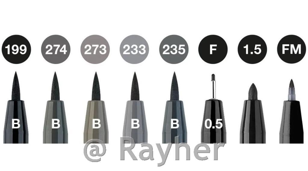 PITT Artist set 8 Black&Grey