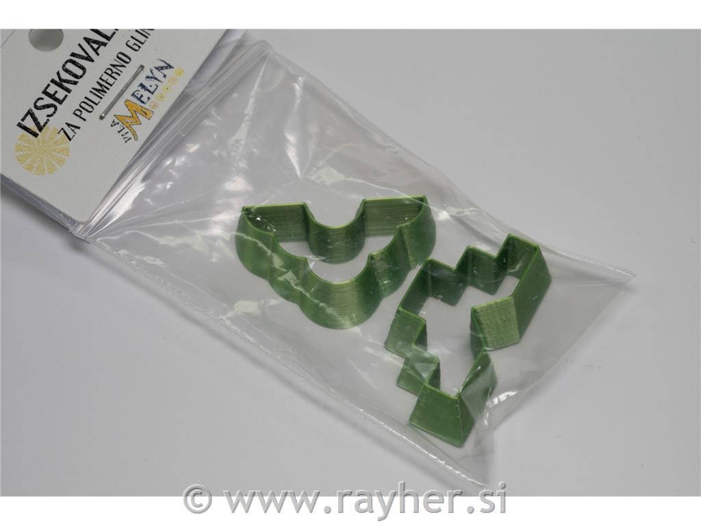 Izsekovalci stopničke 30x15 mm set 2