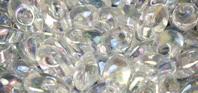 Miyuki Magatama perle, transparentne, boje duge, 4X7MM