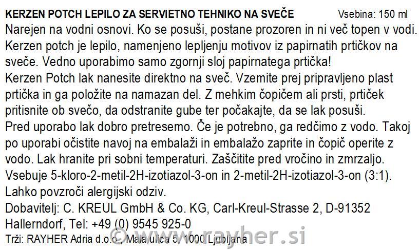 Ljepilo za salvete, Kerzen Potch, 150ml