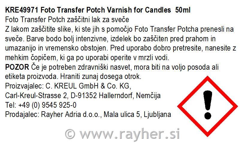 Foto Transfer Potch set za svijeće