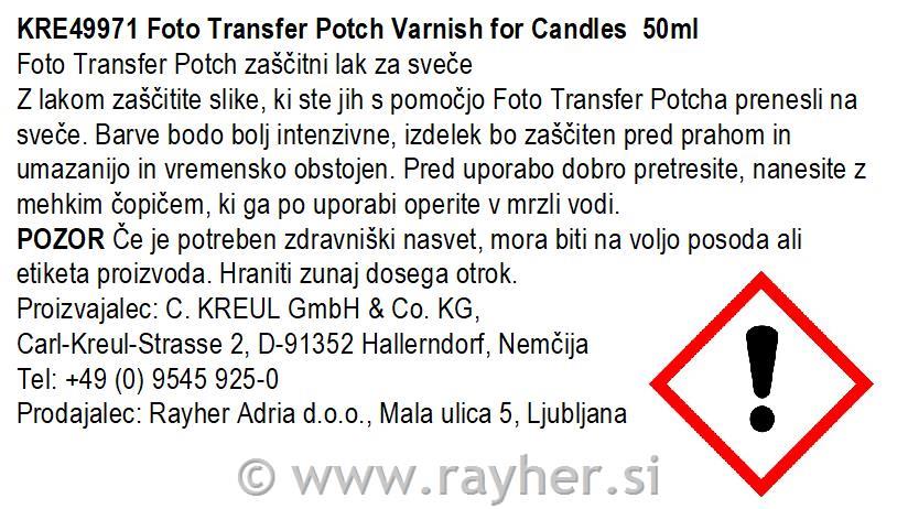 Foto Transfer Potch zaštitni lak za svijeće, 50 ml