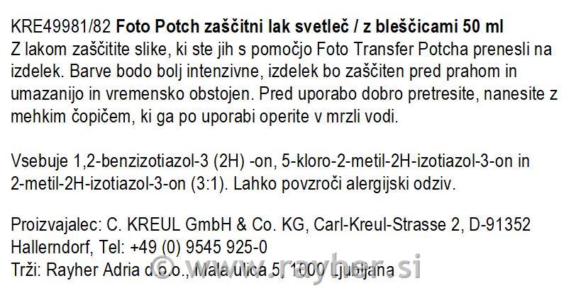 Foto Transfer zaštitni lak, sjajni, 50 ml