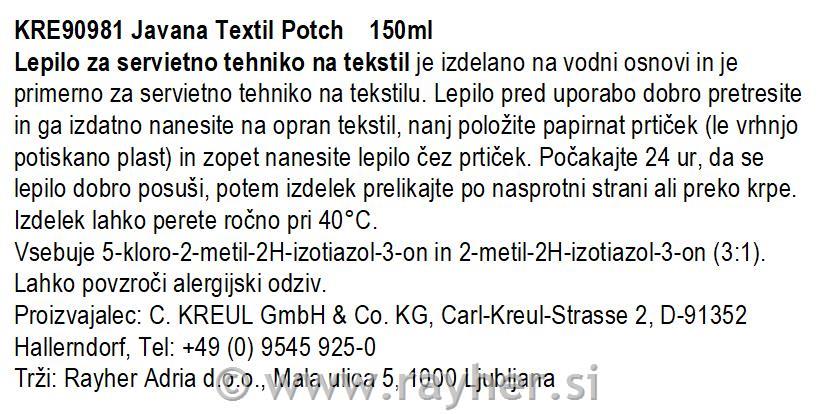 JAVANA Textil Potch medij 150 ml