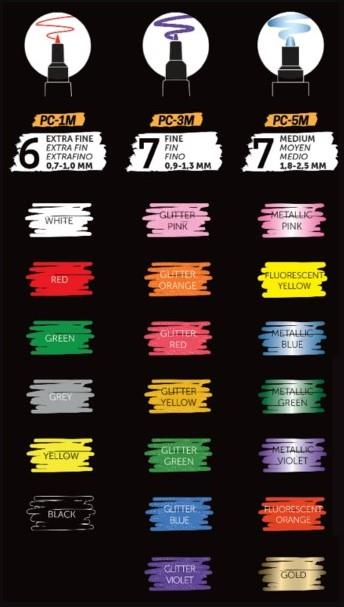 Uni POSCA markeri set 20 Groovy