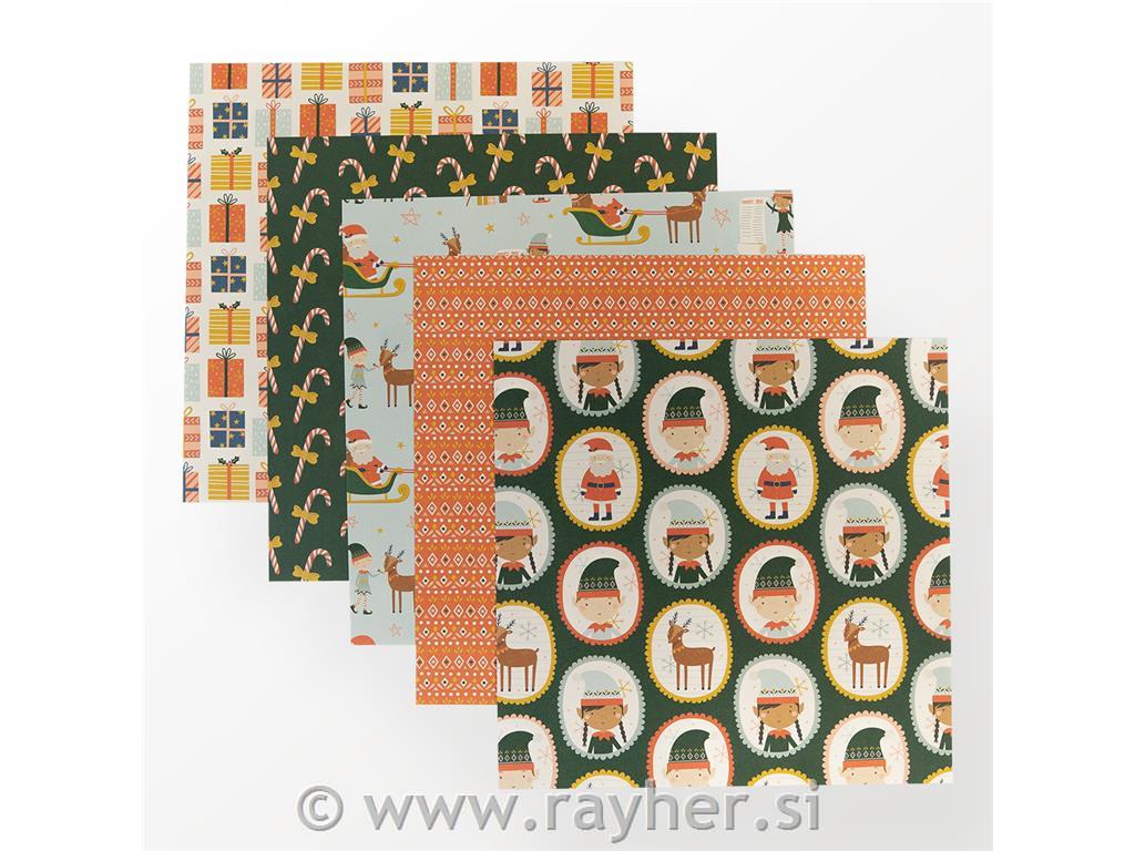 Set papirjev Naughty or Nice 30,5x30,5 cm; 150g, 36 listov