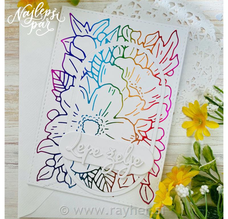 Hot Foil Pozadina s cvijećem