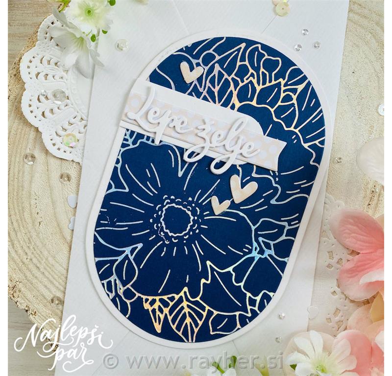 Hot Foil Pozadina s cvijećem