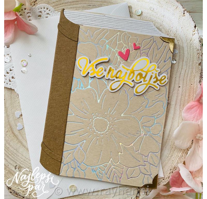 Hot Foil Pozadina s cvijećem