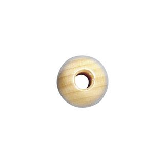 Drvena perla, 30 mm, s 10 mm rupom,prirodna boja