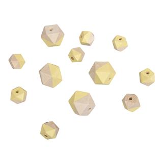 Drvene perle Diamond, Banana, 4 Dimenzije 4 komada o2cm, 8 komada o1.5cm 12 koma