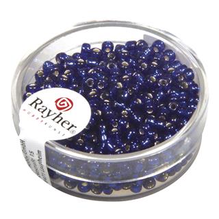Perle sa središtem srebra, 2.6 mm o, tamno plava, 16 g