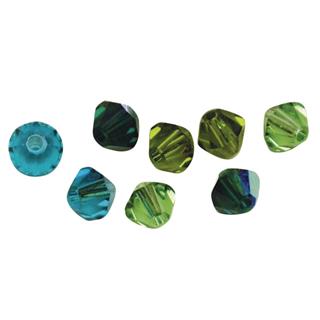 Swarovski brušeni kristal perla, zelenitonovi, 4 mm o, 50 kom.