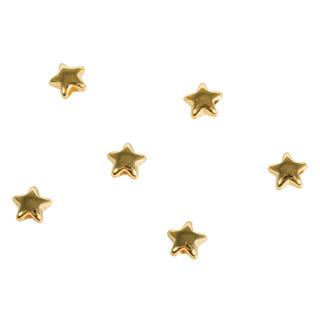 Perla kovinska Star, 5mm, zlata, 1 kos
