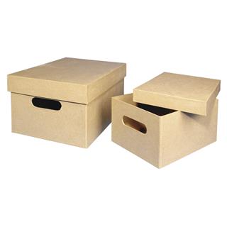 Kutija od papirne mase s poklopcem, 35x25x17.5 cm
