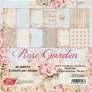 Set papira, 15x15cm, Rose Garden, set